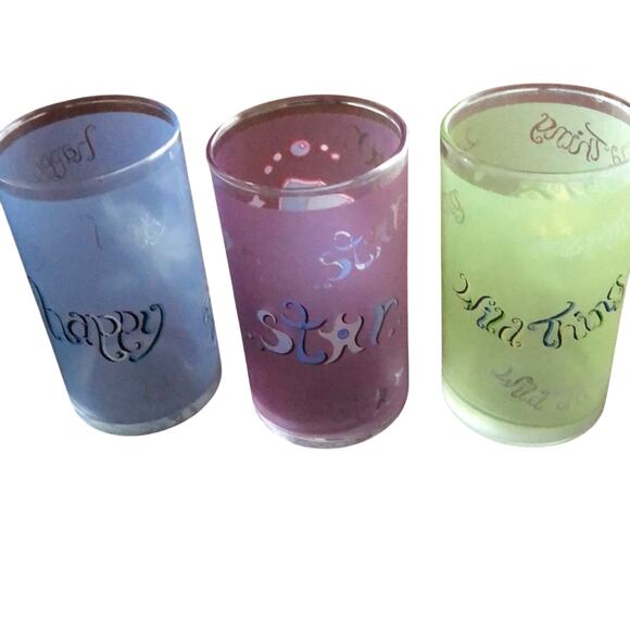 Set of 3 SeaWorld Juice Glasses Ocean Fish Themed Vintage - Picture 2 of 6